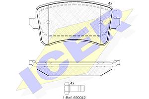 PLAQUETTE DE FREIN AR=GDB1765