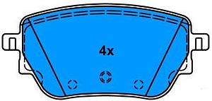 PLAQUETTES DE FREIN AR = 182353